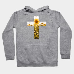 Christian Sunflower Cross Hoodie